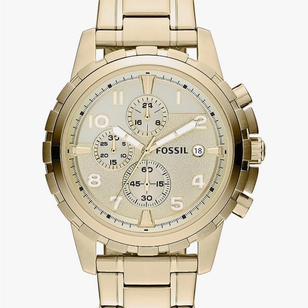 Fossil Mens Gold Watch Brand New